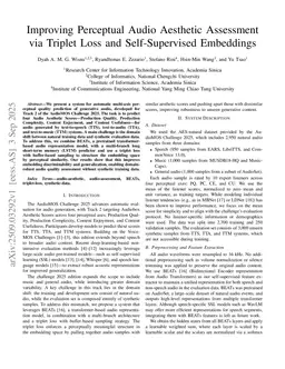 Improving Perceptual Audio Aesthetic Assessment via Triplet Loss and Self-Supervised Embeddings