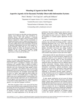 Situating AI Agents in their World: Aspective Agentic AI for Dynamic Partially Observable Information Systems
