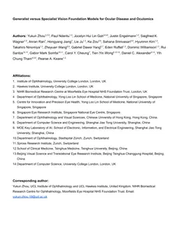 Generalist versus Specialist Vision Foundation Models for Ocular Disease and Oculomics