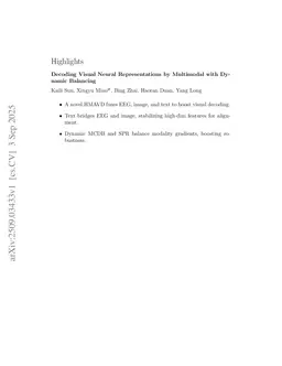 Decoding Visual Neural Representations by Multimodal with Dynamic Balancing