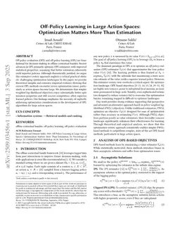 Off-Policy Learning in Large Action Spaces: Optimization Matters More Than Estimation