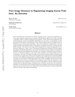 Solving Imaging Inverse Problems Using Plug-and-Play Denoisers: Regularization and Optimization Perspectives