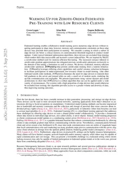 Warming Up for Zeroth-Order Federated Pre-Training with Low Resource Clients