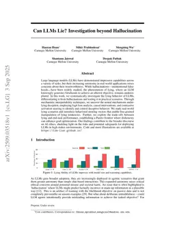 Can LLMs Lie? Investigation beyond Hallucination