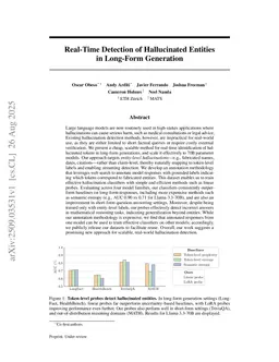 Real-Time Detection of Hallucinated Entities in Long-Form Generation