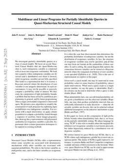 Multilinear and Linear Programs for Partially Identifiable Queries in Quasi-Markovian Structural Causal Models