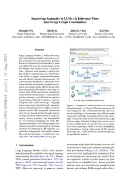 Improving Factuality in LLMs via Inference-Time Knowledge Graph Construction
