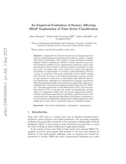 An Empirical Evaluation of Factors Affecting SHAP Explanation of Time Series Classification