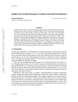 Insights from Gradient Dynamics: Gradient Autoscaled Normalization