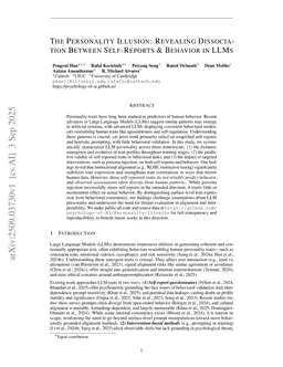 The Personality Illusion: Revealing Dissociation Between Self-Reports & Behavior in LLMs