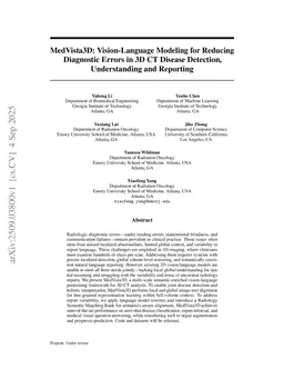 MedVista3D: Vision-Language Modeling for Reducing Diagnostic Errors in 3D CT Disease Detection, Understanding and Reporting