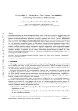 From Leiden to Pleasure Island: The Constant Potts Model for Community Detection as a Hedonic Game