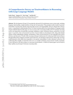 A Comprehensive Survey on Trustworthiness in Reasoning with Large Language Models