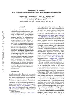 False Sense of Security: Why Probing-based Malicious Input Detection Fails to Generalize