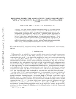 Diffusion Generative Models Meet Compressed Sensing, with Applications to Imaging and Finance