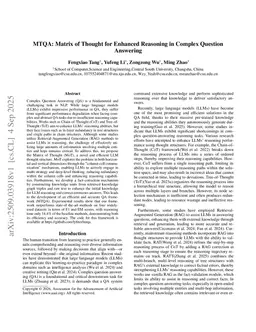 Chain or tree? Re-evaluating complex reasoning from the perspective of a matrix of thought
