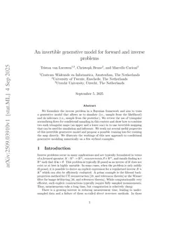 An invertible generative model for forward and inverse problems