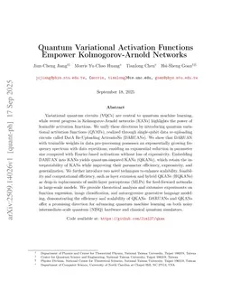 Quantum Variational Activation Functions Empower Kolmogorov-Arnold Networks
