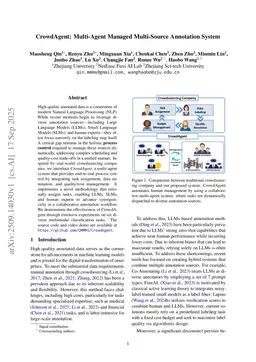 CrowdAgent: Multi-Agent Managed Multi-Source Annotation System