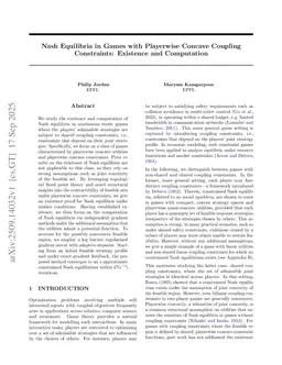 Nash Equilibria in Games with Playerwise Concave Coupling Constraints: Existence and Computation
