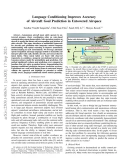 Language Conditioning Improves Accuracy of Aircraft Goal Prediction in Untowered Airspace