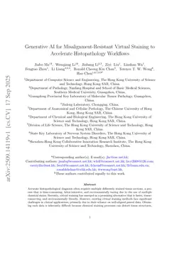 Generative AI for Misalignment-Resistant Virtual Staining to Accelerate Histopathology Workflows