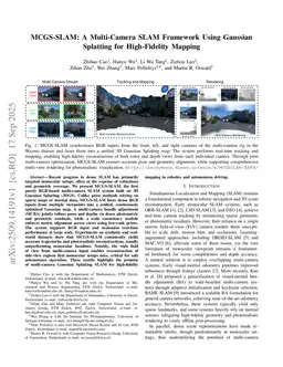 MCGS-SLAM: A Multi-Camera SLAM Framework Using Gaussian Splatting for High-Fidelity Mapping