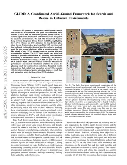 GLIDE: A Coordinated Aerial-Ground Framework for Search and Rescue in Unknown Environments