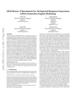 GEM-Bench: A Benchmark for Ad-Injected Response Generation within Generative Engine Marketing