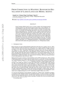 From Correction to Mastery: Reinforced Distillation of Large Language Model Agents