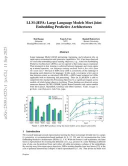 LLM-JEPA: Large Language Models Meet Joint Embedding Predictive Architectures
