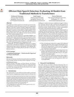 Efficient Hate Speech Detection: Evaluating 38 Models from Traditional Methods to Transformers