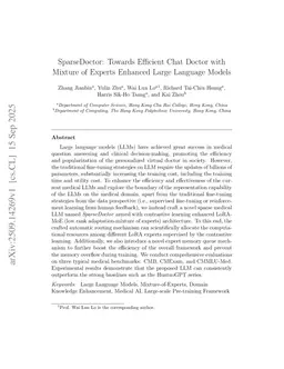 SparseDoctor: Towards Efficient Chat Doctor with Mixture of Experts Enhanced Large Language Models