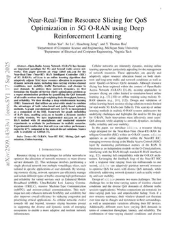 Near-Real-Time Resource Slicing for QoS Optimization in 5G O-RAN using Deep Reinforcement Learning