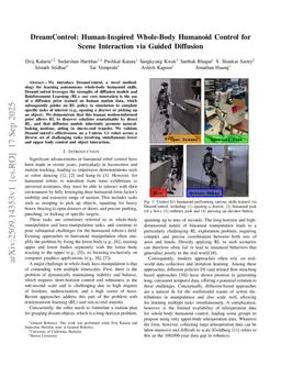 DreamControl: Human-Inspired Whole-Body Humanoid Control for Scene Interaction via Guided Diffusion