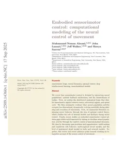 Embodied sensorimotor control: computational modeling of the neural control of movement