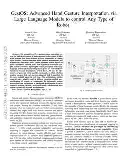 GestOS: Advanced Hand Gesture Interpretation via Large Language Models to control Any Type of Robot