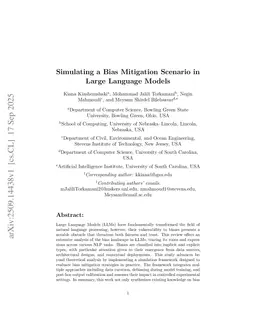 Simulating a Bias Mitigation Scenario in Large Language Models