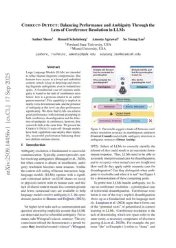 Correct-Detect: Balancing Performance and Ambiguity Through the Lens of Coreference Resolution in LLMs