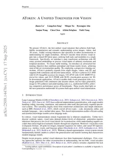 AToken: A Unified Tokenizer for Vision