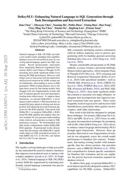 DeKeyNLU: Enhancing Natural Language to SQL Generation through Task Decomposition and Keyword Extraction