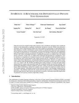 SynBench: A Benchmark for Differentially Private Text Generation