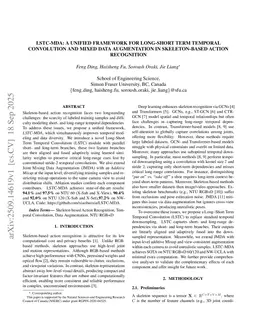 LSTC-MDA: A Unified Framework for Long-Short Term Temporal Convolution and Mixed Data Augmentation in Skeleton-Based Action Recognition