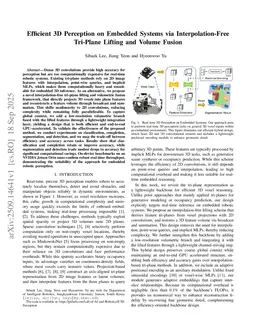 Efficient 3D Perception on Embedded Systems via Interpolation-Free Tri-Plane Lifting and Volume Fusion