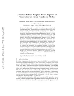 Attention Lattice Adapter: Visual Explanation Generation for Visual Foundation Model