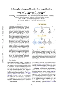 Evaluating Large Language Models for Cross-Lingual Retrieval