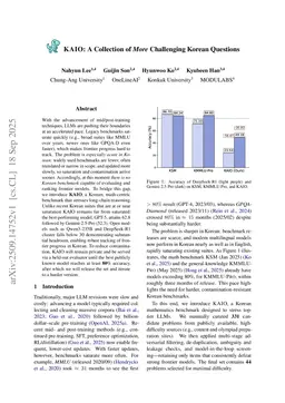 KAIO: A Collection of More Challenging Korean Questions