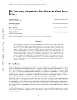[Re] Improving Interpretation Faithfulness for Vision Transformers