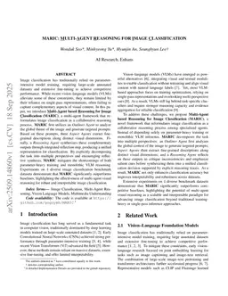 MARIC: Multi-Agent Reasoning for Image Classification