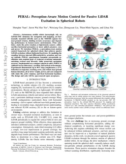 PERAL: Perception-Aware Motion Control for Passive LiDAR Excitation in Spherical Robots
